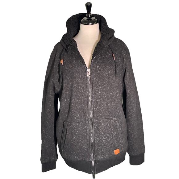 Buffalo David Bitton Fabricio Black Sherpa Lined Hoodie Men's XXL - Picture 1 of 5